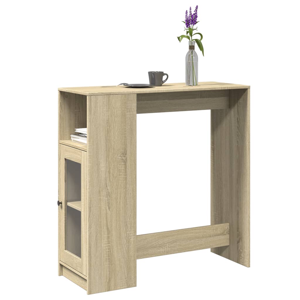 vidaXL Bar Table with Racks Sonoma Oak 101x40x103.5 cm Engineered Wood