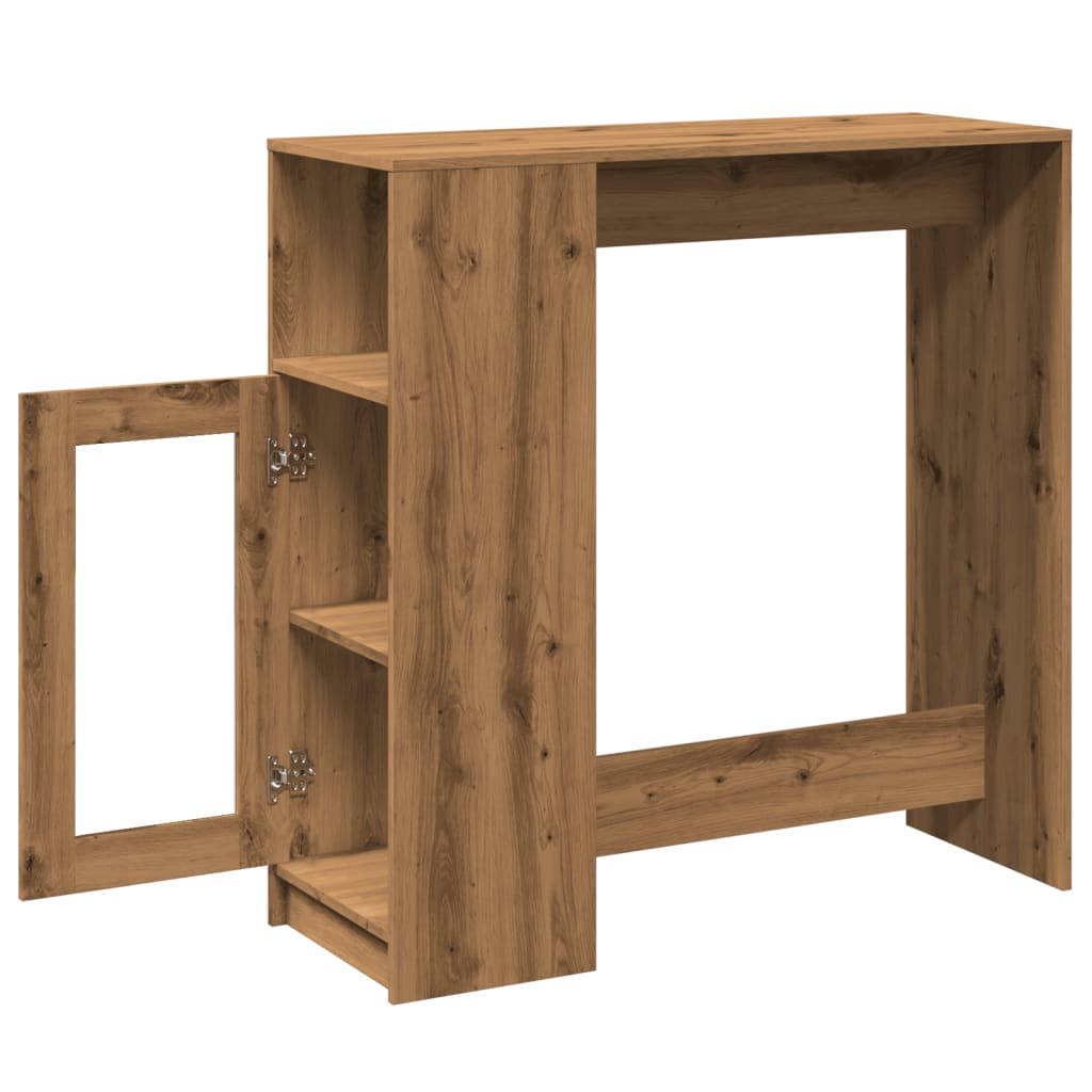 vidaXL Bar Table with Racks Artisan Oak 101x40x103.5 cm Engineered Wood