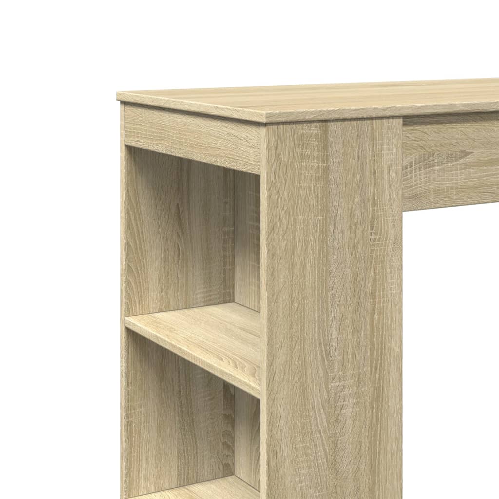 vidaXL Bar Table with Racks Sonoma Oak 95x47x103.5 cm Engineered Wood