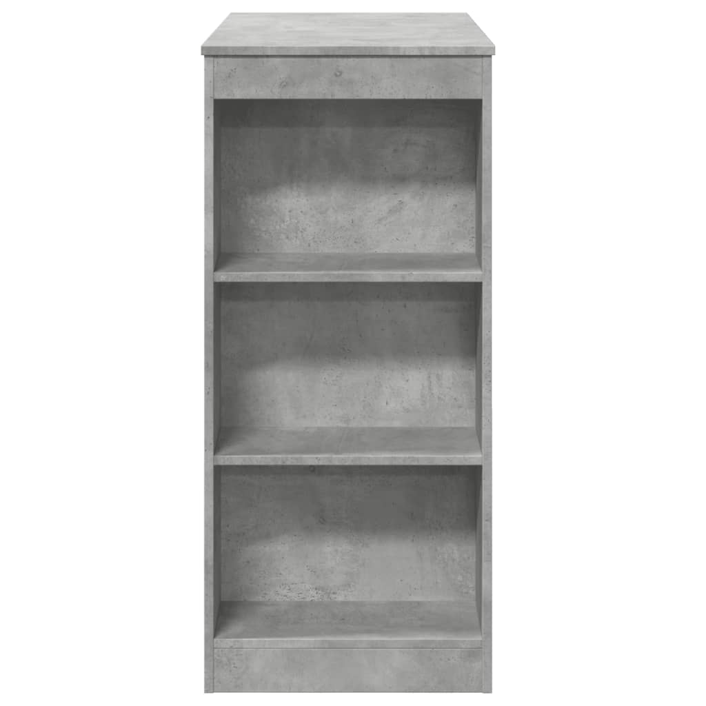 vidaXL Bar Table with Racks Concrete Grey 95x47x103.5 cm Engineered Wood