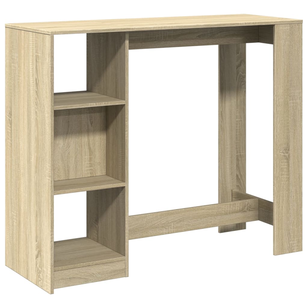 vidaXL Bar Table with Shelf Sonoma Oak 124x46x103.5 cm Engineered Wood