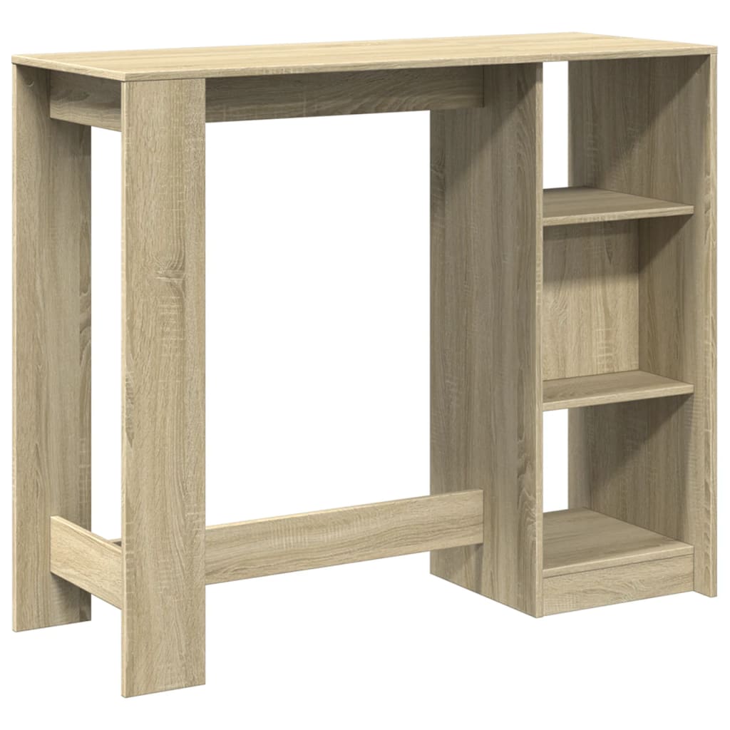 vidaXL Bar Table with Shelf Sonoma Oak 124x46x103.5 cm Engineered Wood