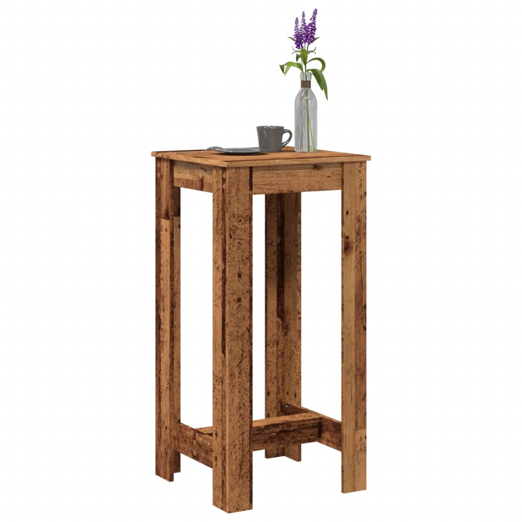 Bar Table Old Wood 51x50x103,5 cm Engineered Wood