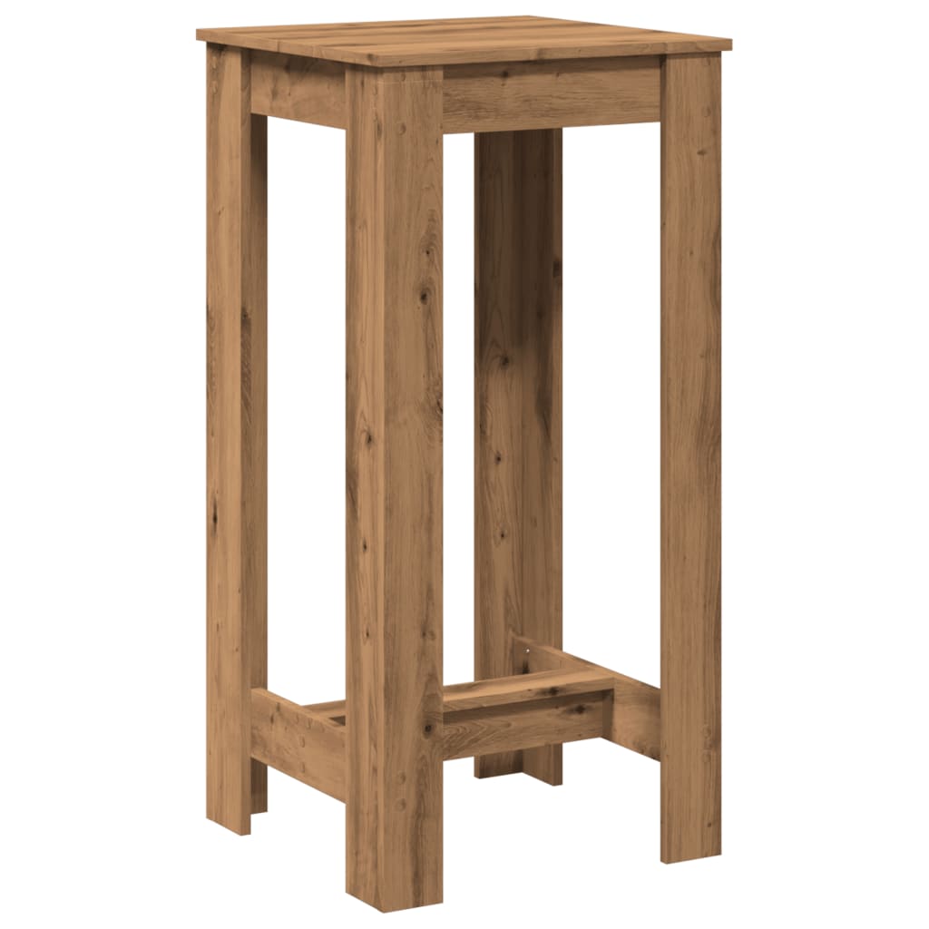 Bar Table Artisan Oak 51x50x103.5 cm Engineered Wood