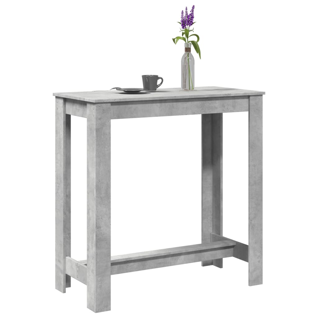 Bar Table Concrete Grey 102x50x103,5 cm Engineered Wood
