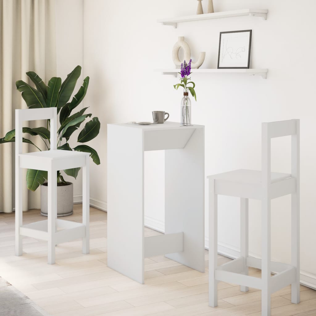 vidaXL Bar Table White 51x50x103.5 cm Engineered Wood