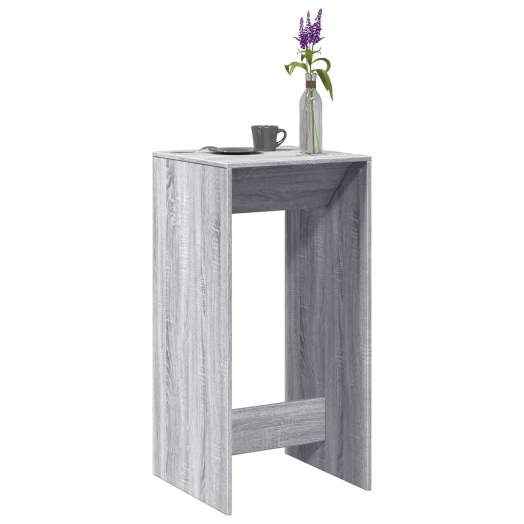 vidaXL Bar Table Grey Sonoma 51x50x103.5 cm Engineered Wood