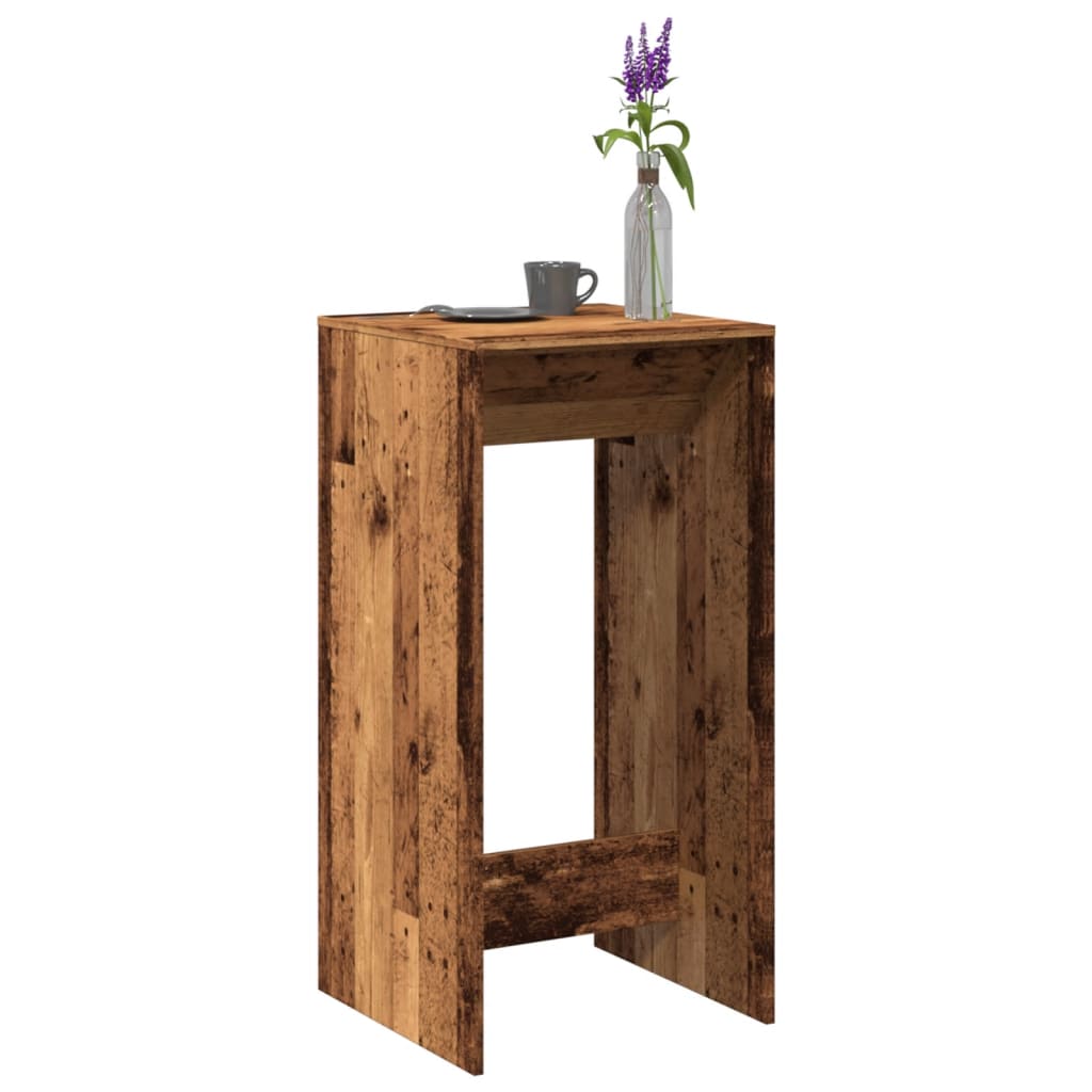 vidaXL Bar Table Old Wood 51x50x103.5 cm Engineered Wood