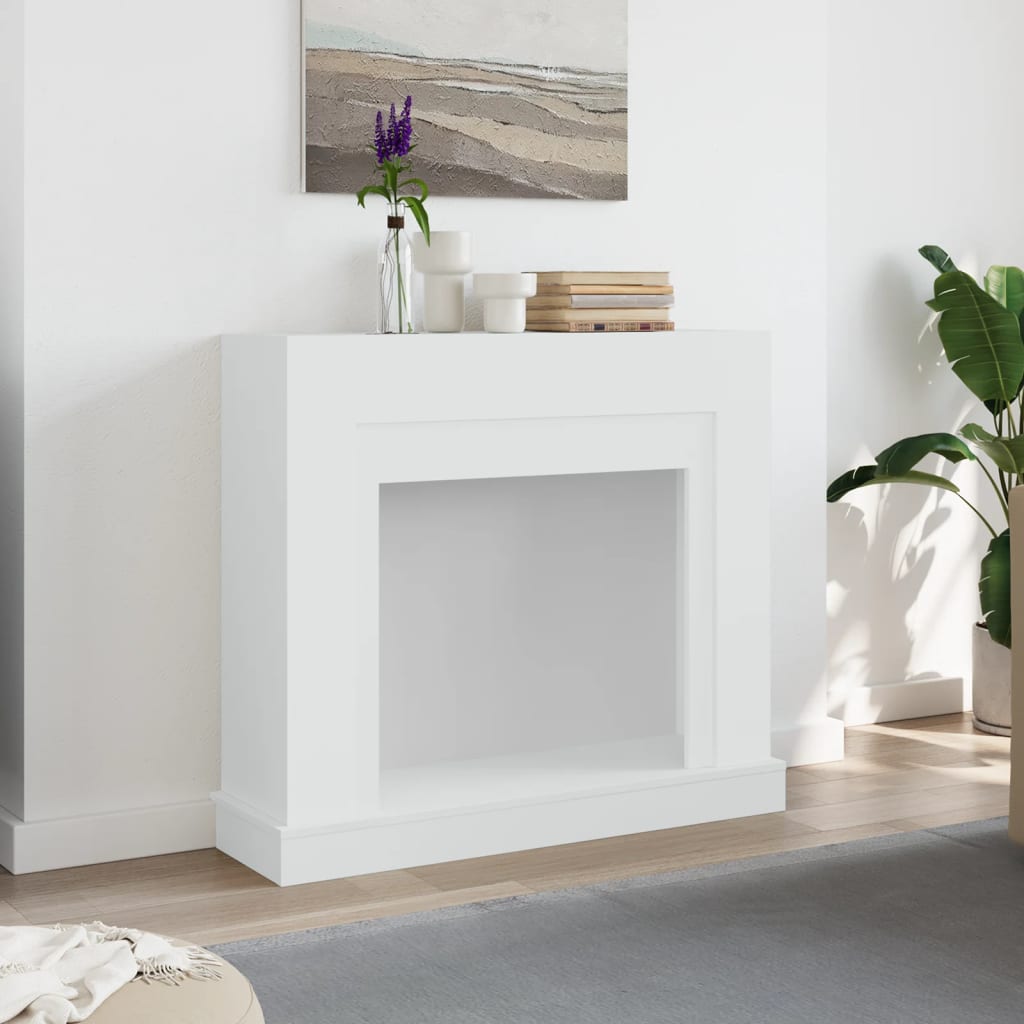 Fireplace Surround White 100x30x87,5 cm Engineered Wood
