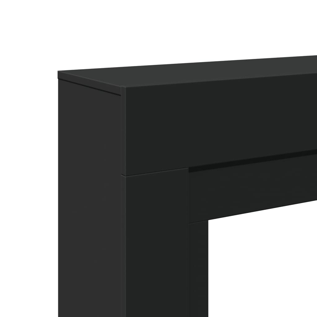 Fireplace Surround Black 100x30x87.5 cm Engineered Wood