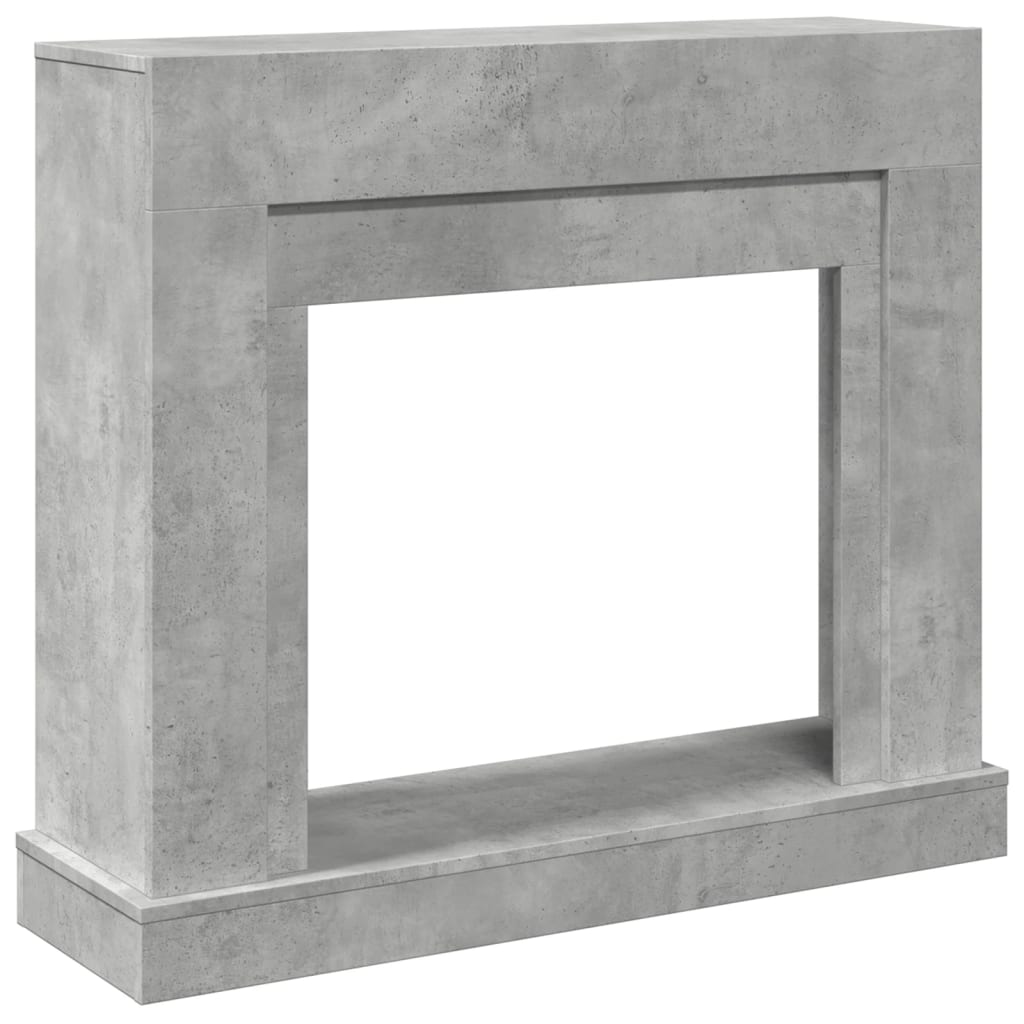 Fireplace Surround Concrete Grey 100x30x87,5 cm Engineered Wood