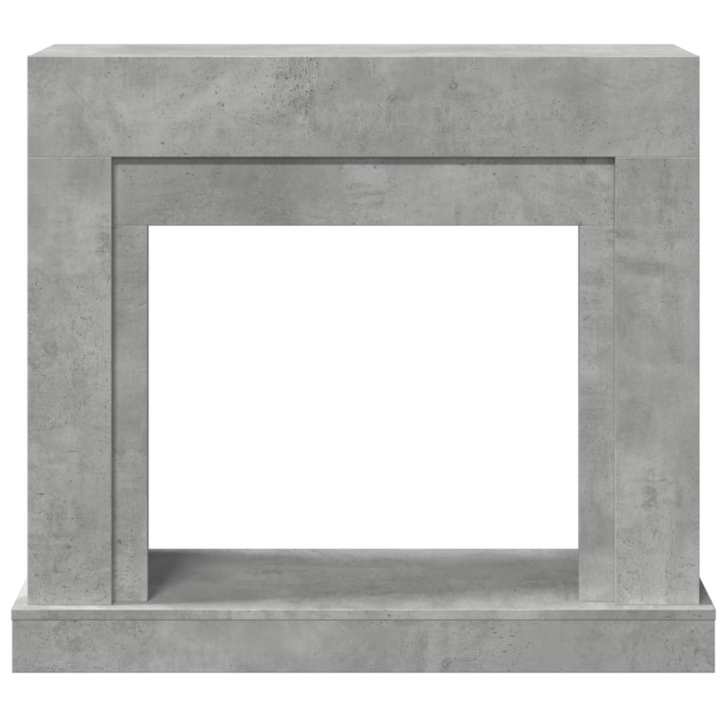 Fireplace Surround Concrete Grey 100x30x87,5 cm Engineered Wood