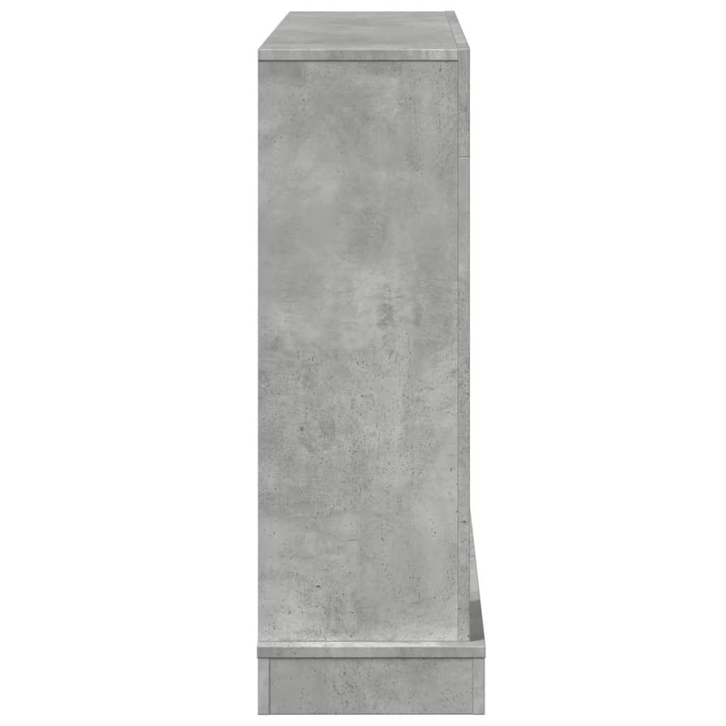 Fireplace Surround Concrete Grey 100x30x87,5 cm Engineered Wood