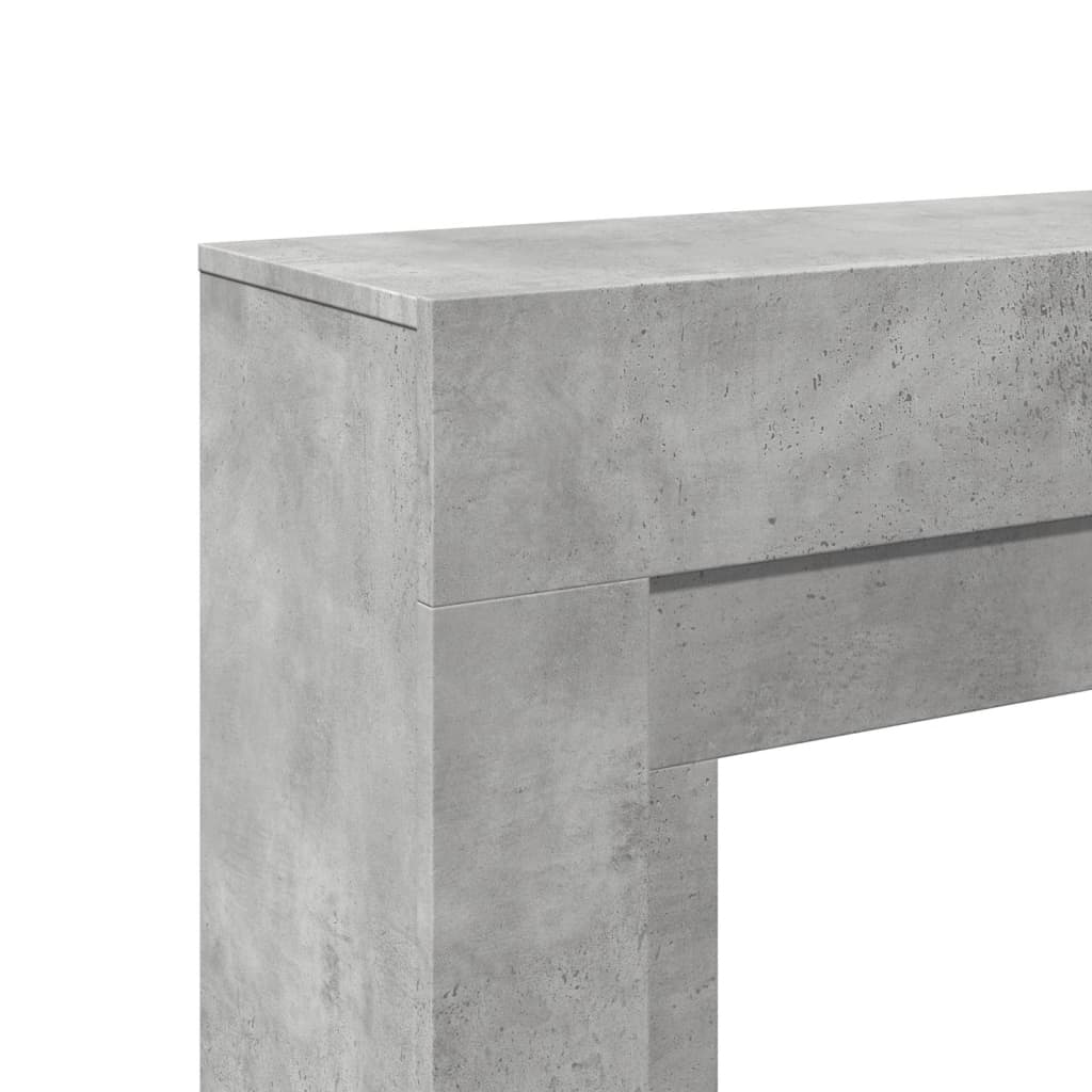 Fireplace Surround Concrete Grey 100x30x87,5 cm Engineered Wood