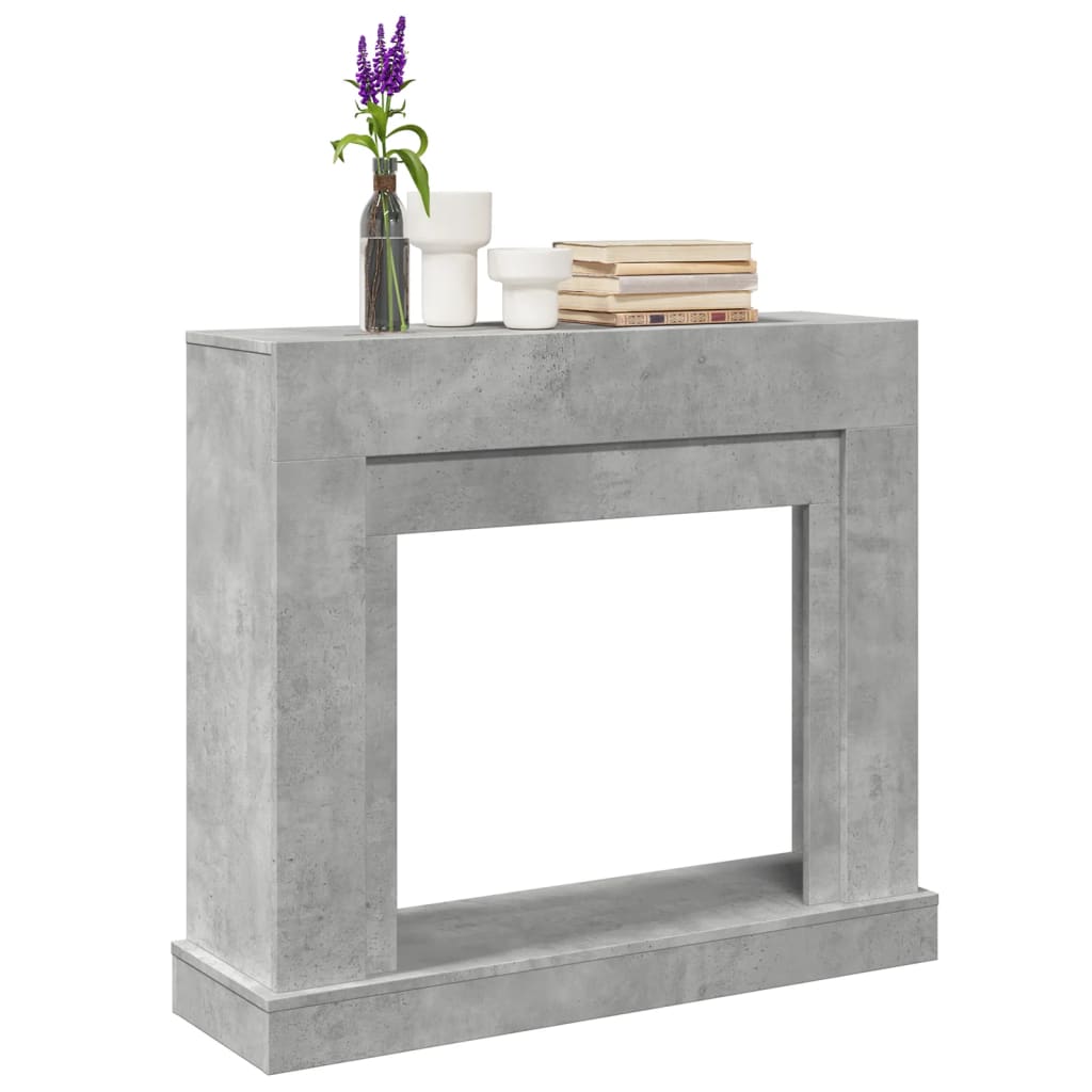 Fireplace Surround Concrete Grey 100x30x87,5 cm Engineered Wood