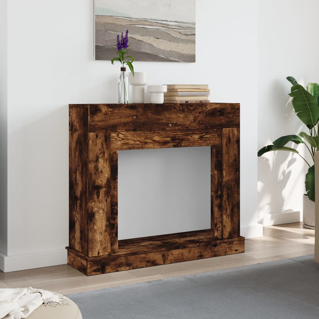Fireplace Surround Smoked Oak 100x30x87,5 cm Engineered Wood