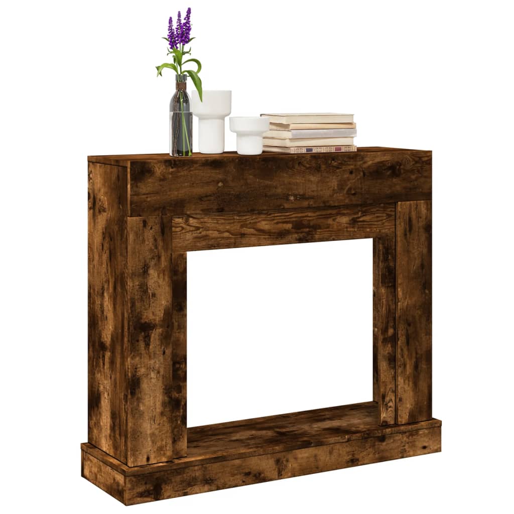 Fireplace Surround Smoked Oak 100x30x87,5 cm Engineered Wood