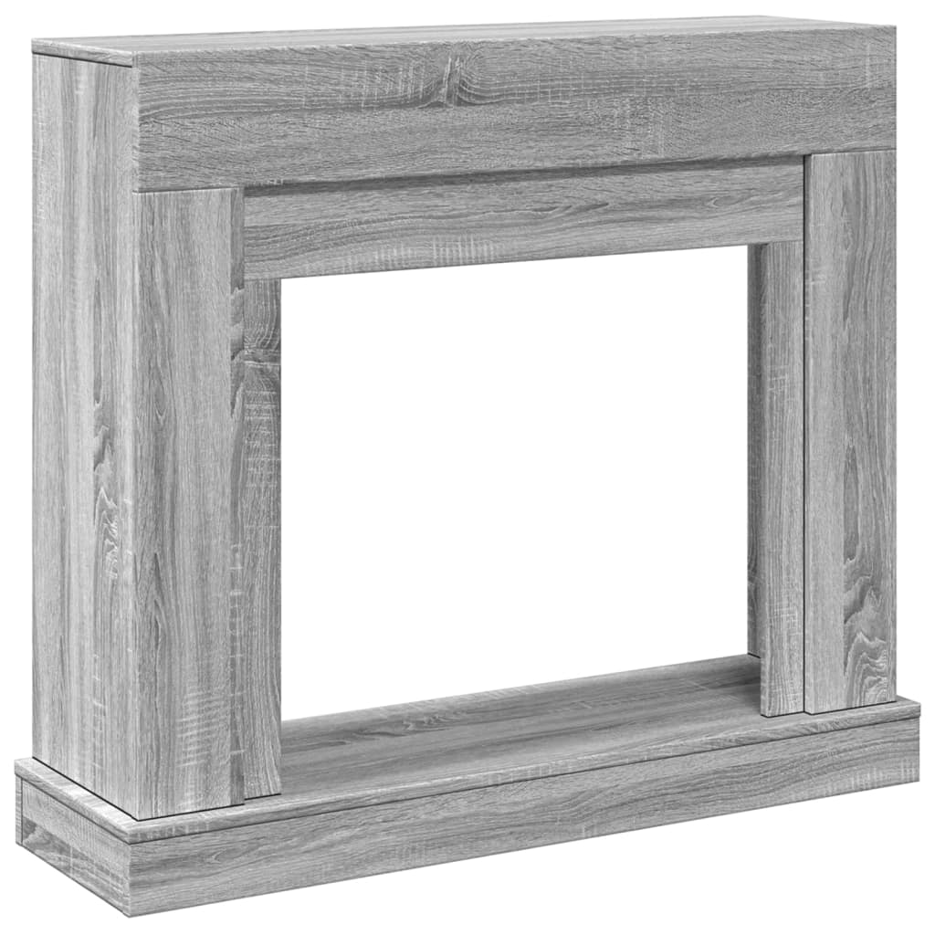 Fireplace Surround Grey Sonoma 100x30x87,5 cm Engineered Wood