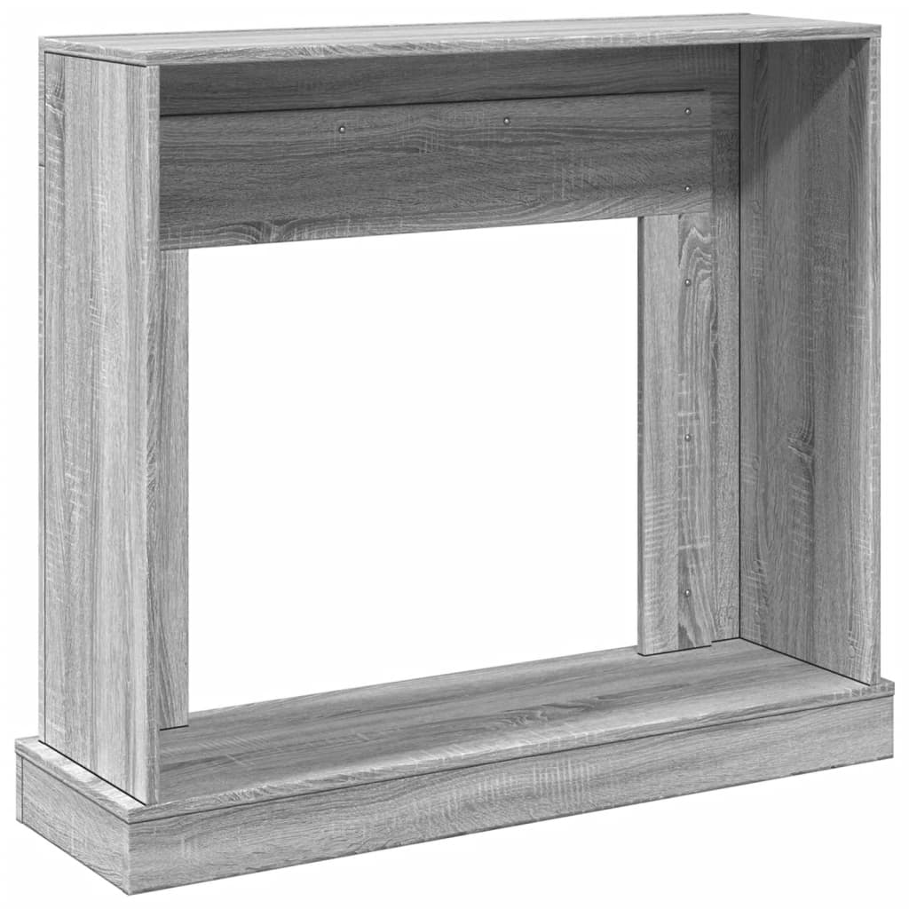 Fireplace Surround Grey Sonoma 100x30x87,5 cm Engineered Wood