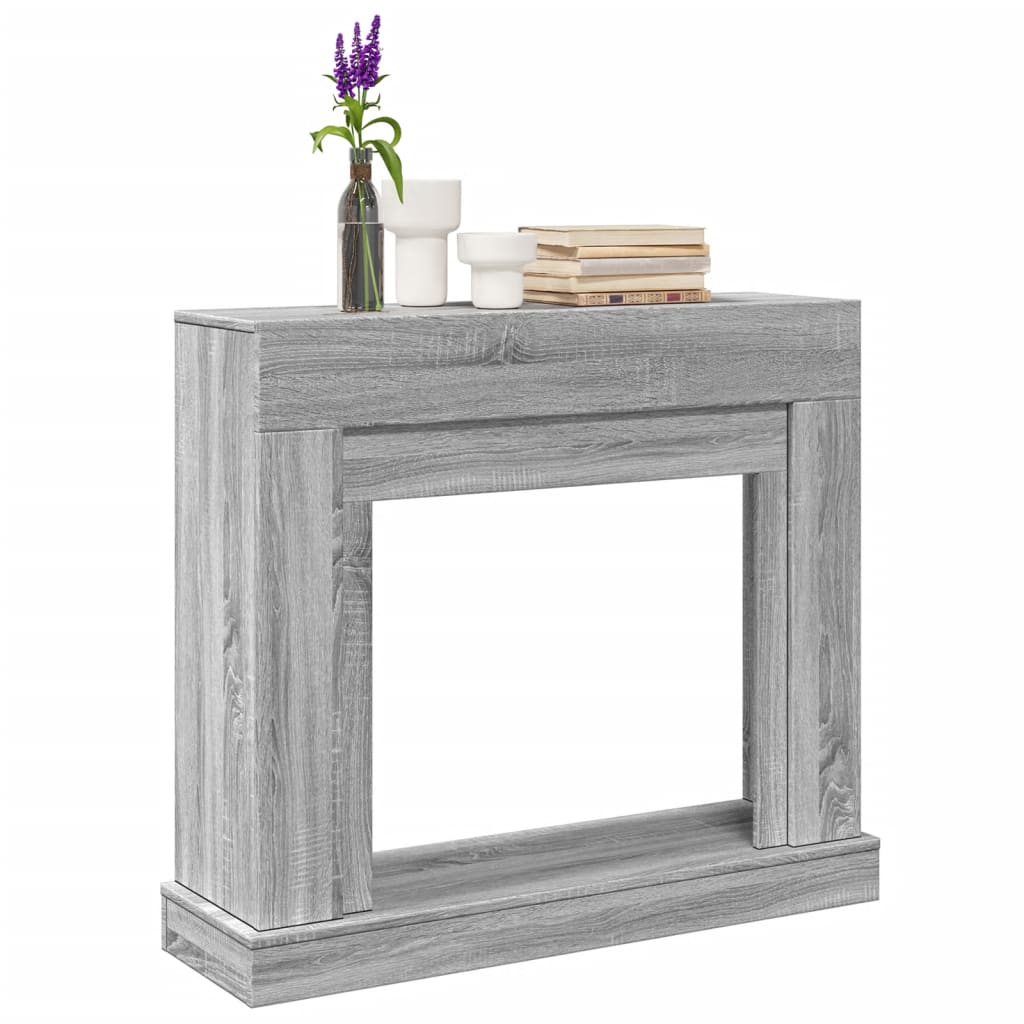 Fireplace Surround Grey Sonoma 100x30x87,5 cm Engineered Wood