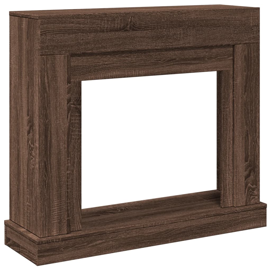 Fireplace Surround Brown Oak 100x30x87.5 cm Engineered Wood