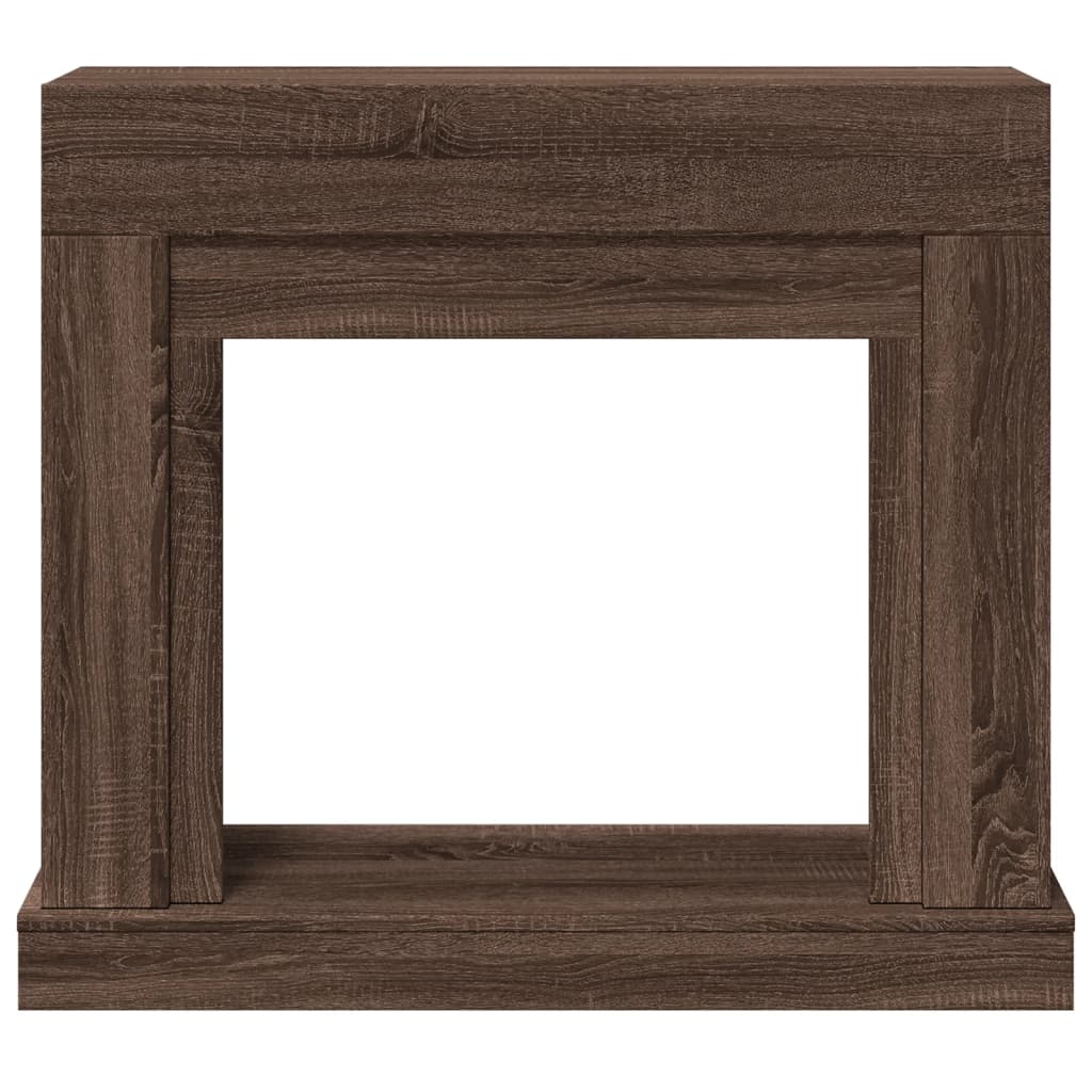 Fireplace Surround Brown Oak 100x30x87.5 cm Engineered Wood