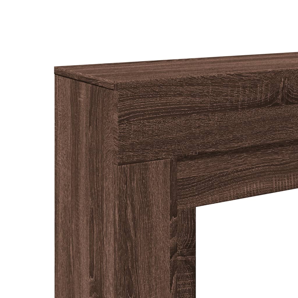Fireplace Surround Brown Oak 100x30x87,5 cm Engineered Wood
