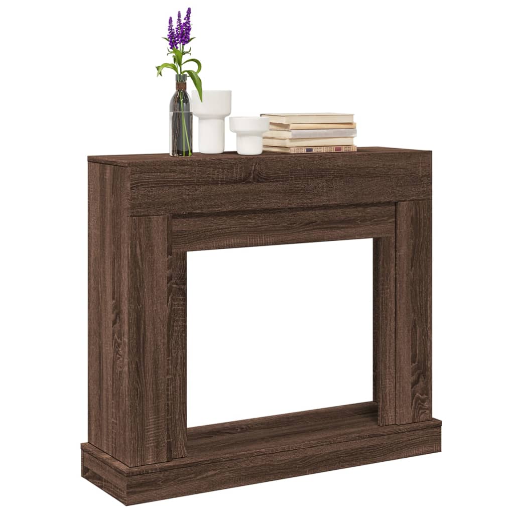 Fireplace Surround Brown Oak 100x30x87,5 cm Engineered Wood