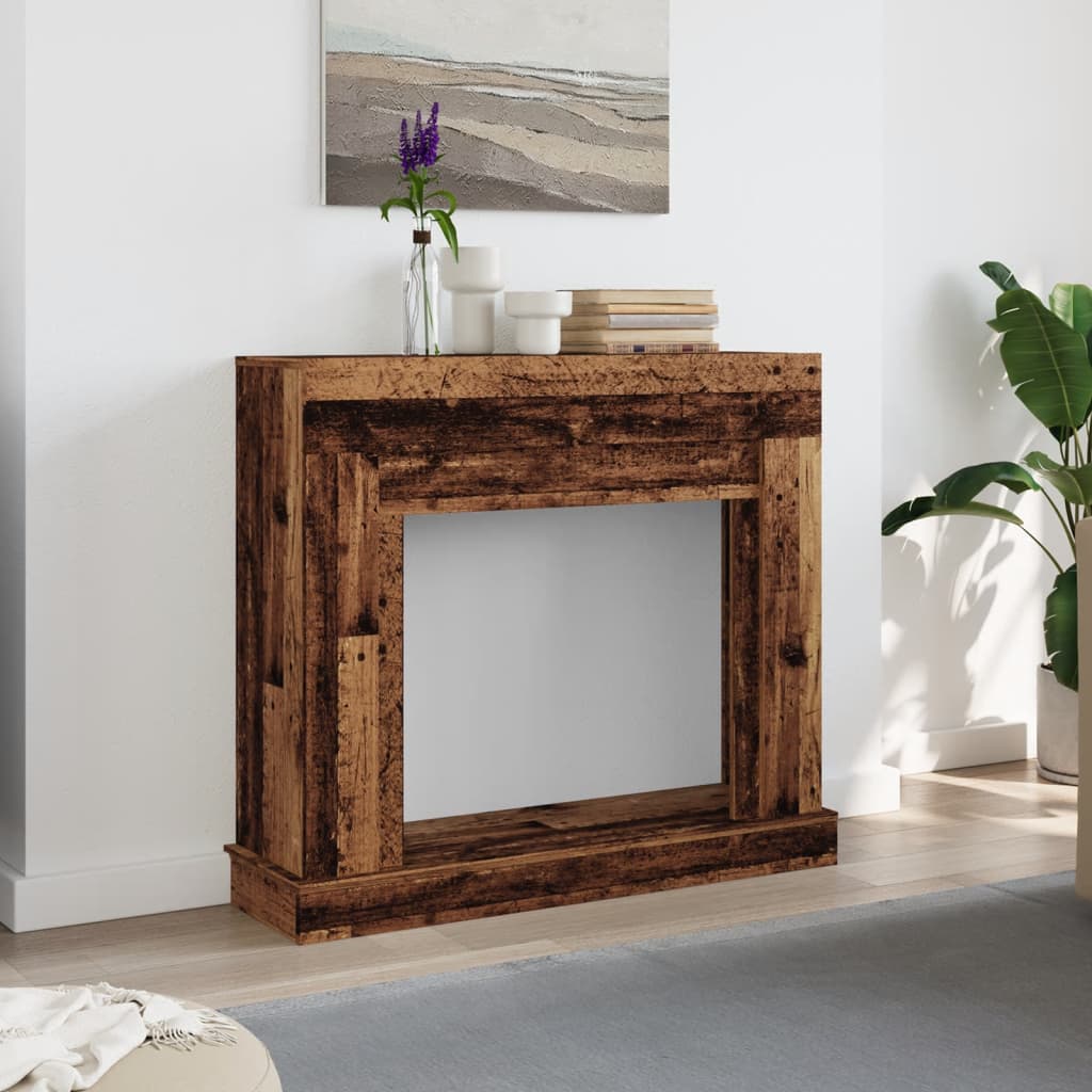 Fireplace Surround Old Wood 100x30x87.5 cm Engineered Wood