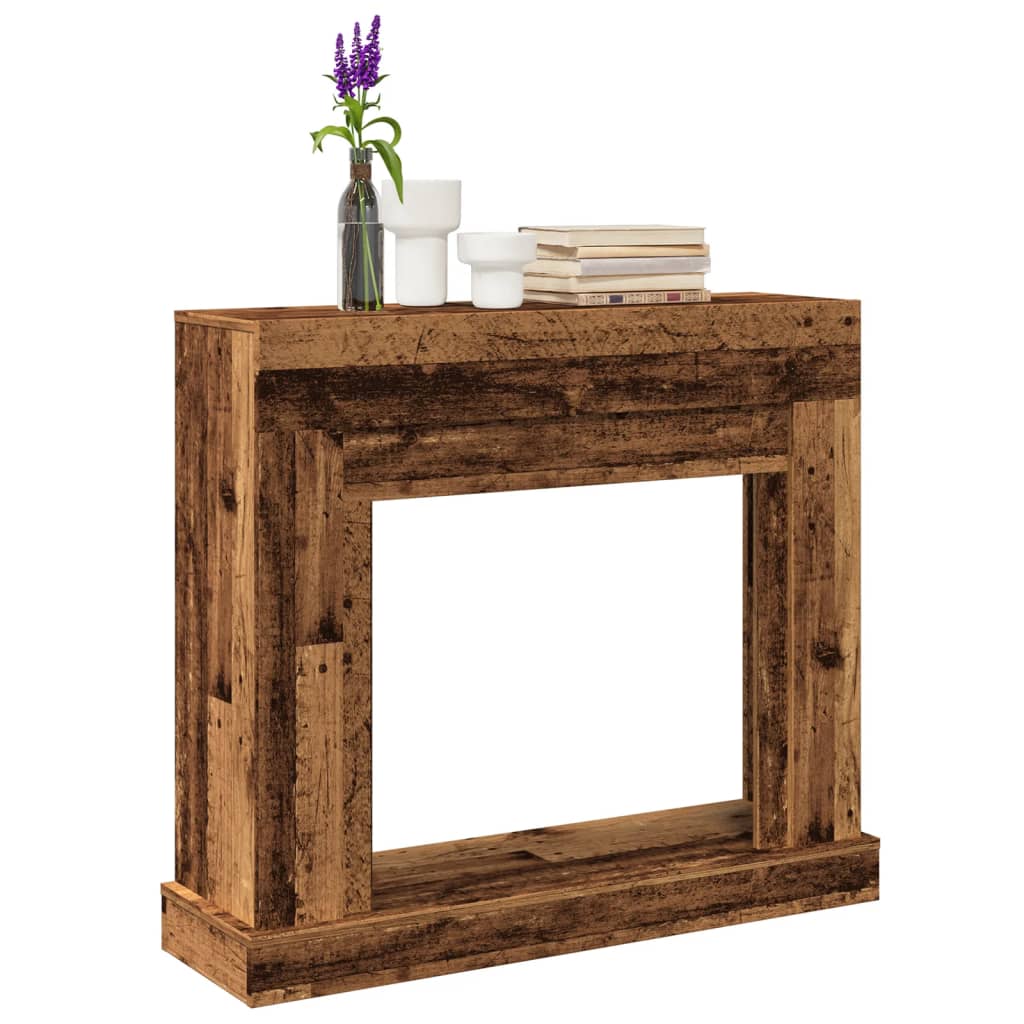Fireplace Surround Old Wood 100x30x87.5 cm Engineered Wood