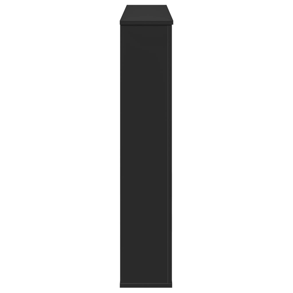 Fireplace Surround Black 100x20x100 cm Engineered Wood