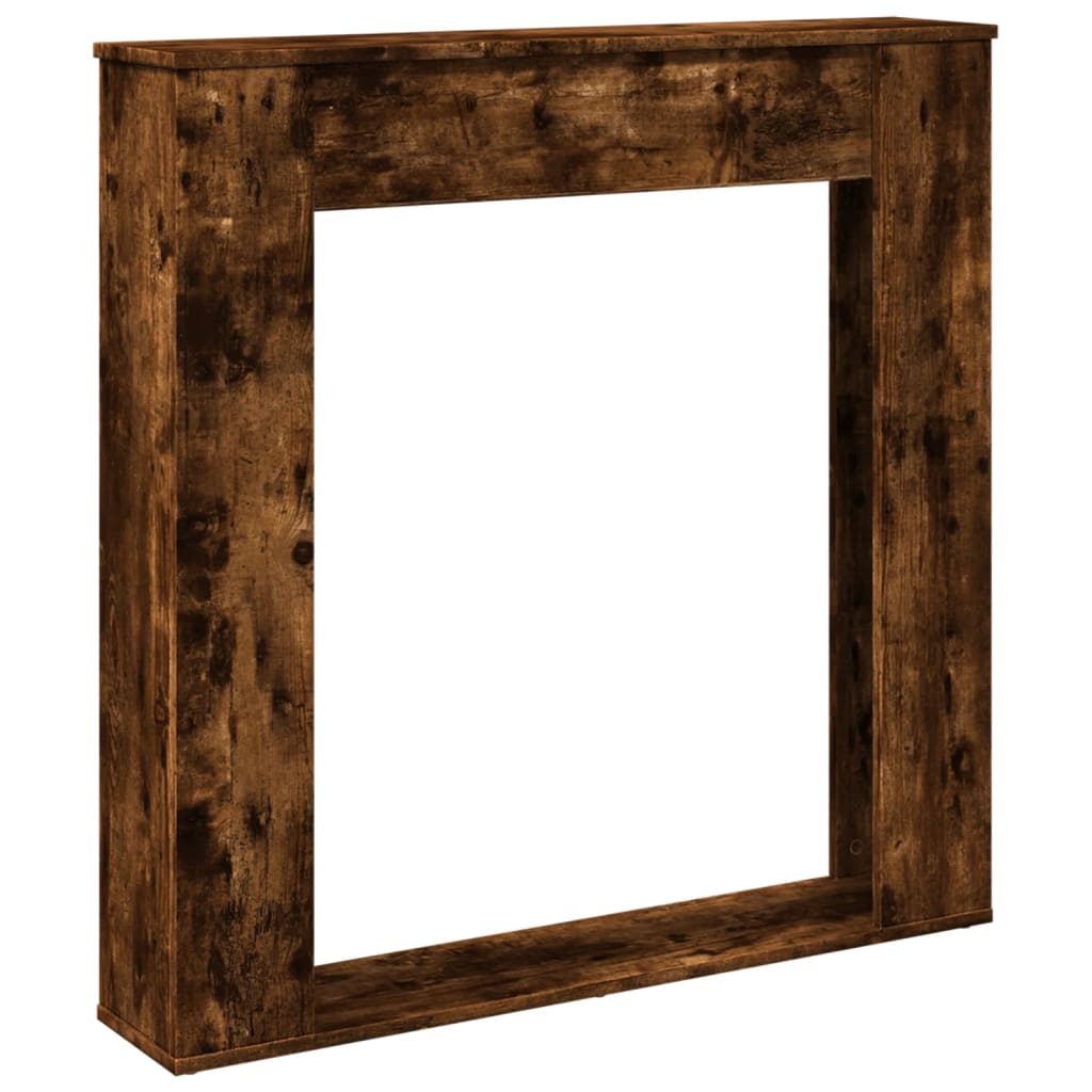 Fireplace Surround Smoked Oak 100x20x100 cm Engineered Wood