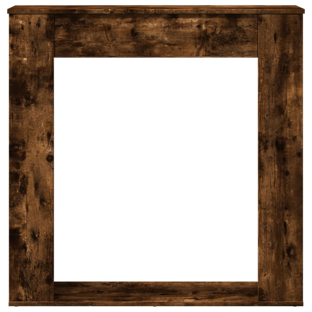 Fireplace Surround Smoked Oak 100x20x100 cm Engineered Wood