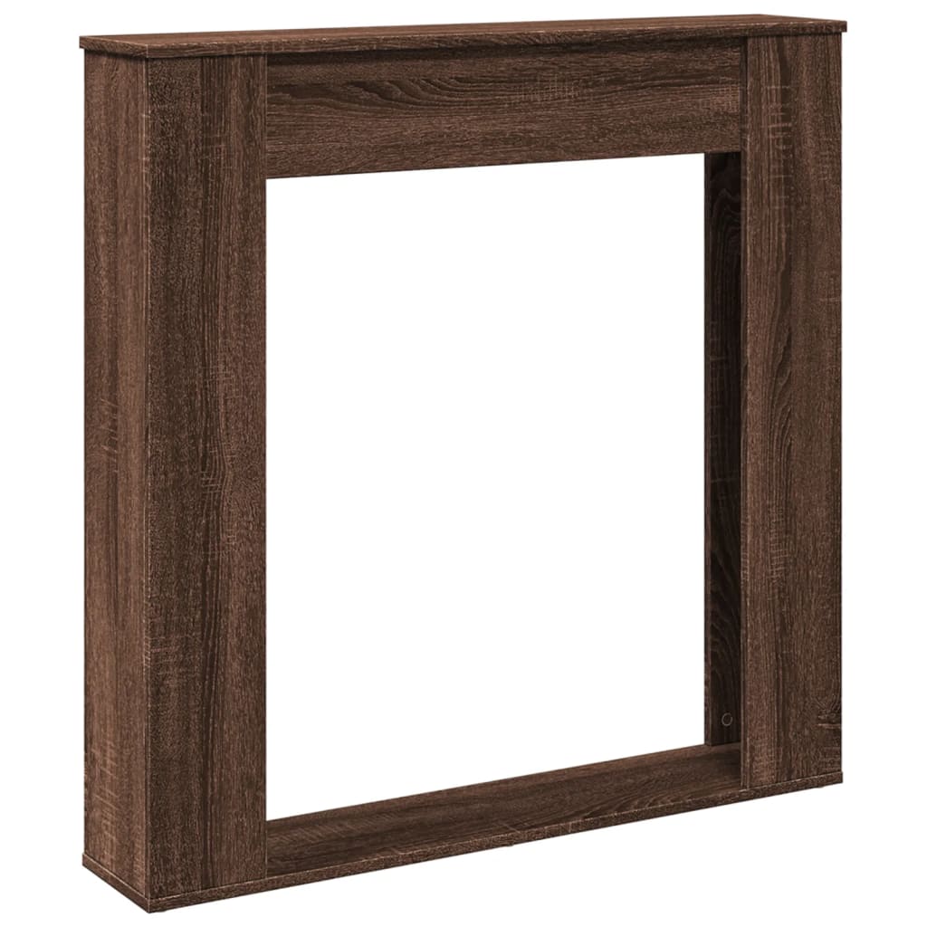 Fireplace Surround Brown Oak 100x20x100 cm Engineered Wood