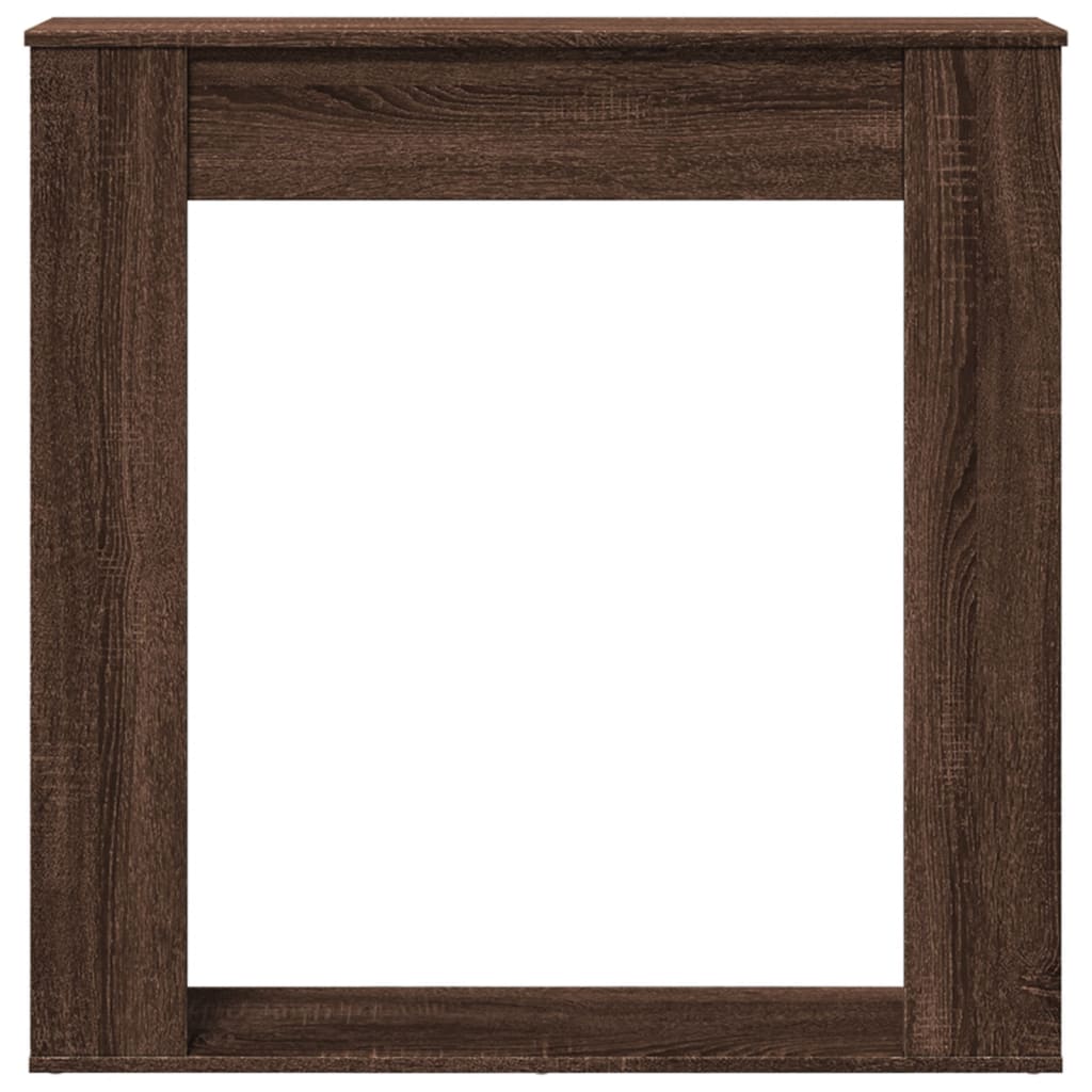 Fireplace Surround Brown Oak 100x20x100 cm Engineered Wood