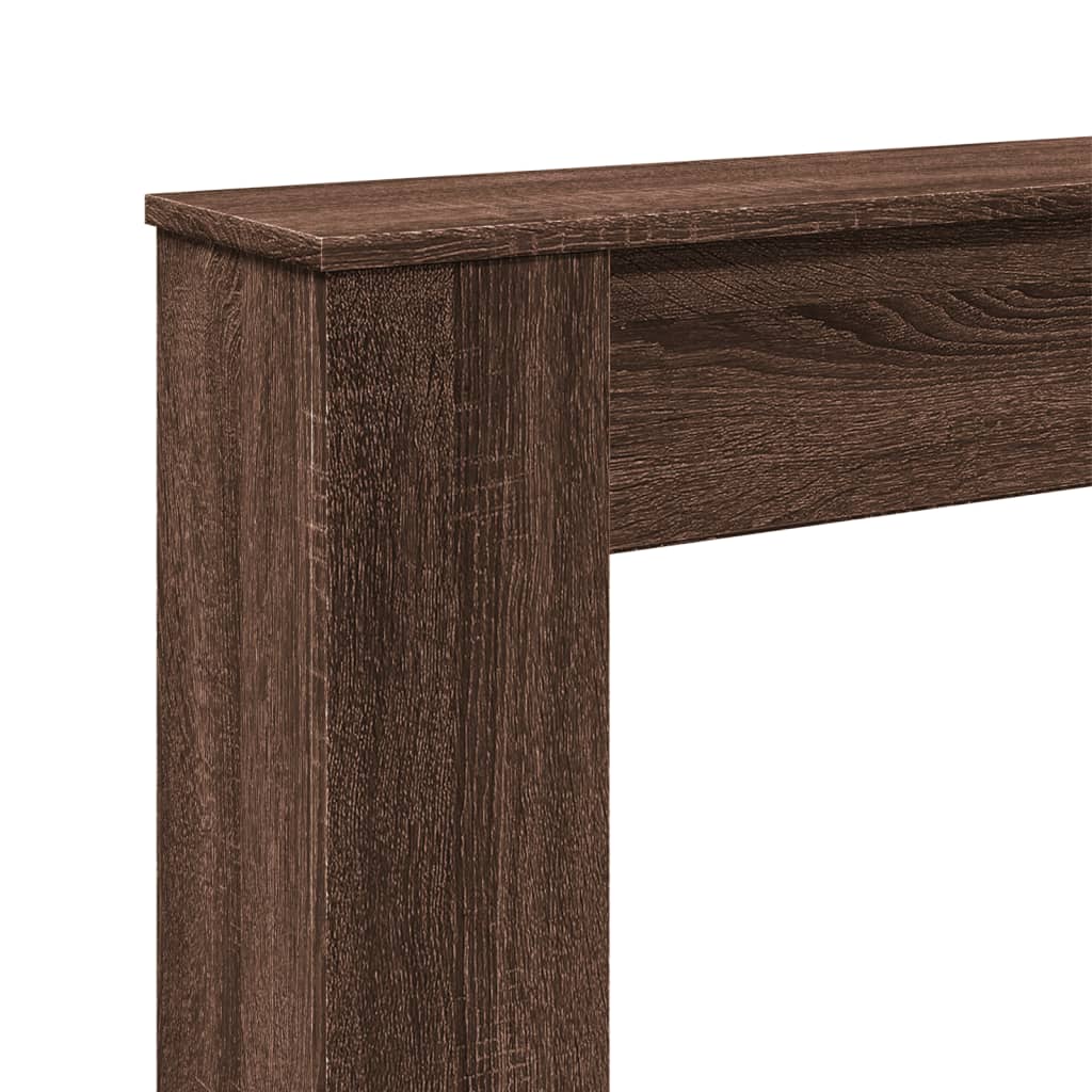 Fireplace Surround Brown Oak 100x20x100 cm Engineered Wood