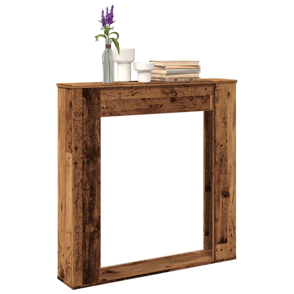 Fireplace Surround Old Wood 100x20x100 cm Engineered Wood