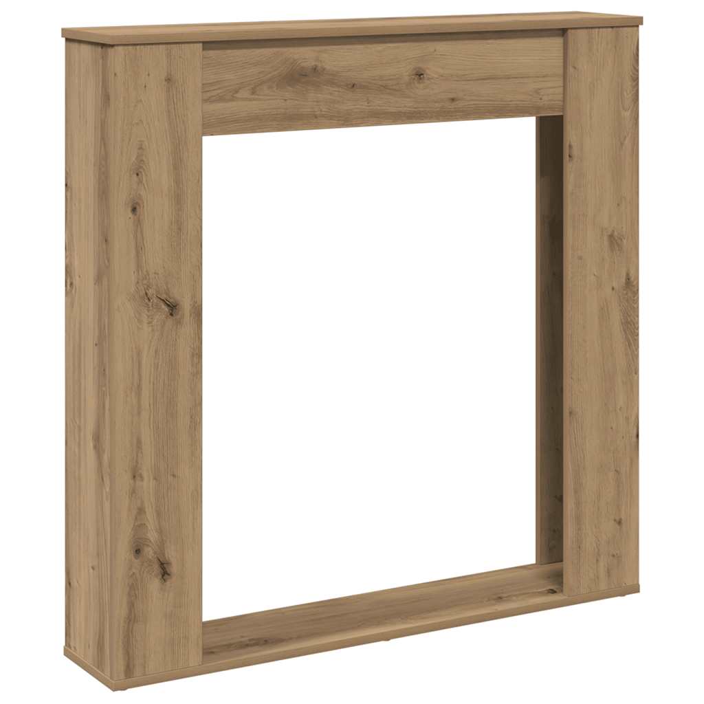 Fireplace Surround Artisan Oak 100x20x100 cm Engineered Wood