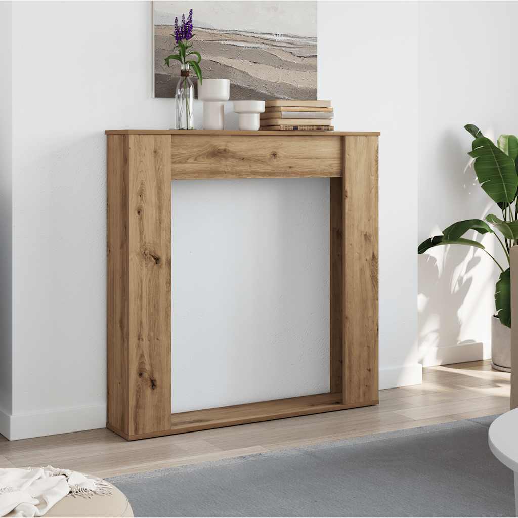 Fireplace Surround Artisan Oak 100x20x100 cm Engineered Wood
