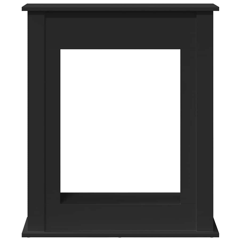 Fireplace Surround Black 75x20x87,5 cm Engineered Wood