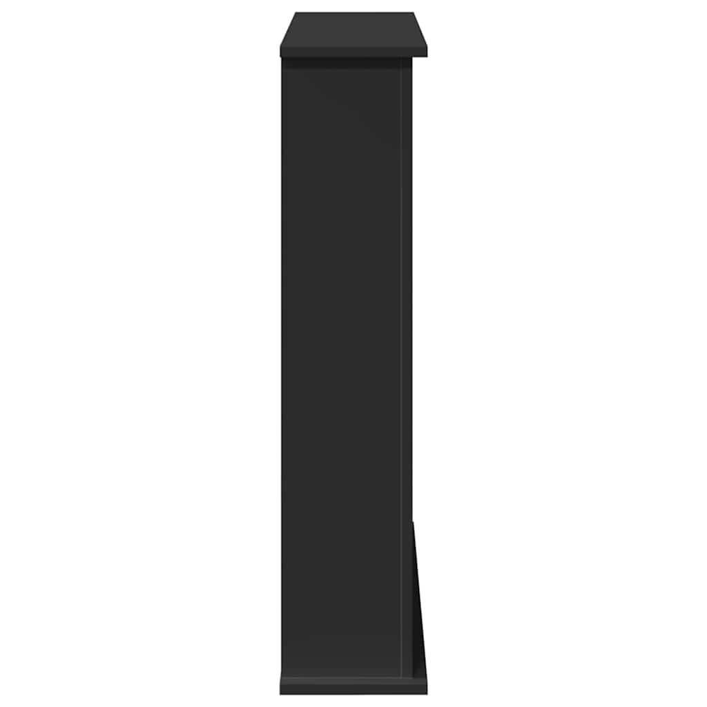 Fireplace Surround Black 75x20x87,5 cm Engineered Wood