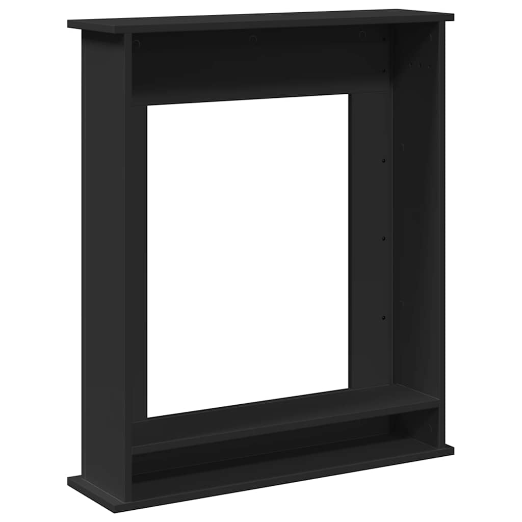 Fireplace Surround Black 75x20x87,5 cm Engineered Wood