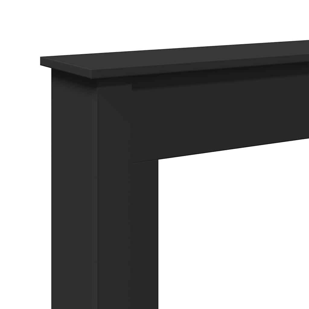 Fireplace Surround Black 75x20x87,5 cm Engineered Wood
