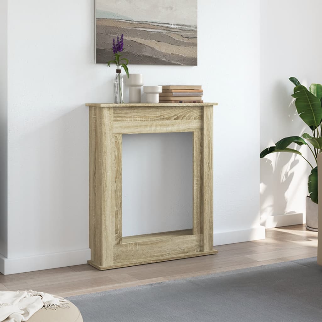 Fireplace Surround Sonoma Oak 75x20x87,5 cm Engineered Wood