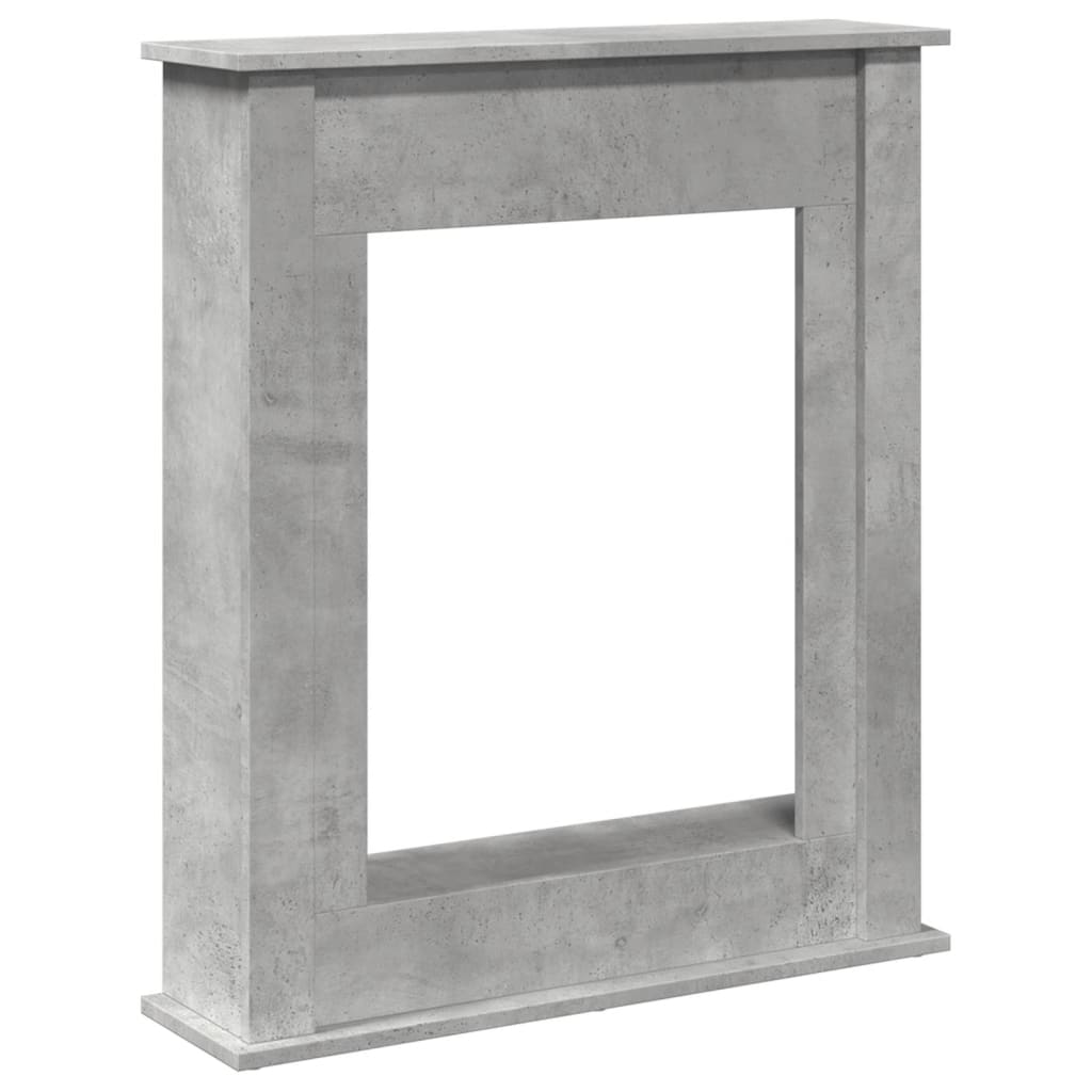 Fireplace Surround Concrete Grey 75x20x87,5 cm Engineered Wood