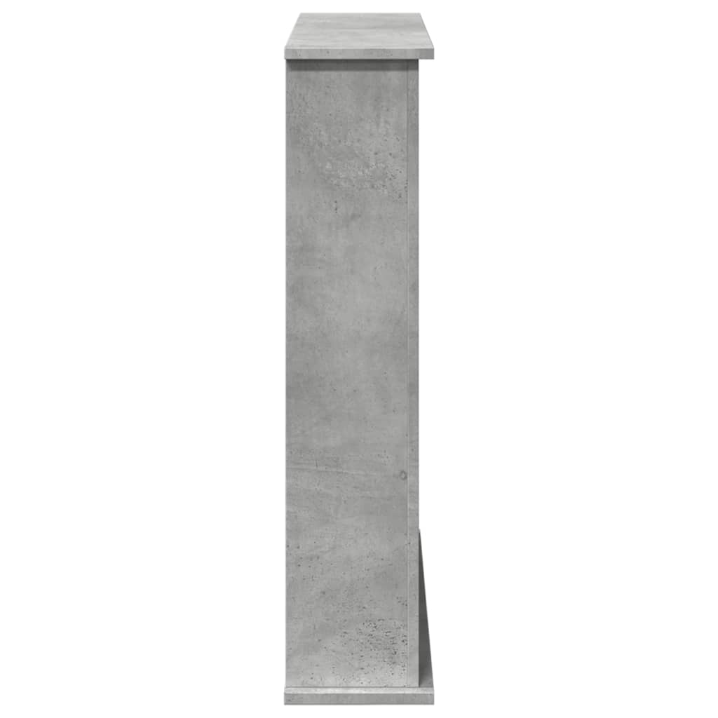 Fireplace Surround Concrete Grey 75x20x87,5 cm Engineered Wood