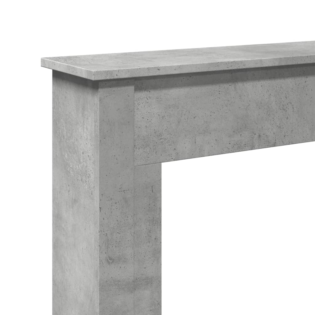 Fireplace Surround Concrete Grey 75x20x87,5 cm Engineered Wood