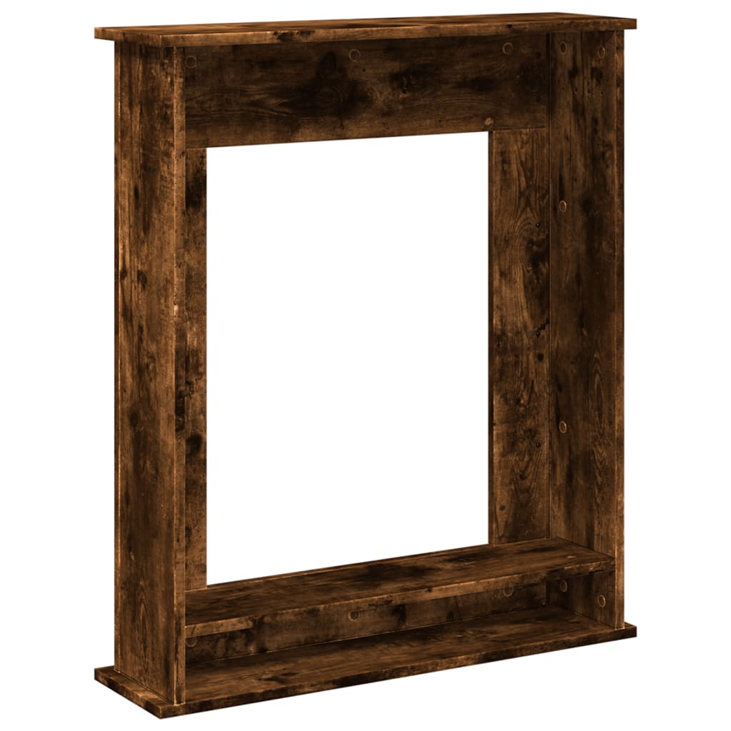 Fireplace Surround Smoked Oak 75x20x87,5 cm Engineered Wood