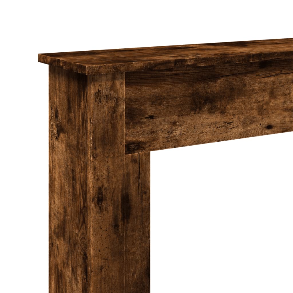 Fireplace Surround Smoked Oak 75x20x87,5 cm Engineered Wood