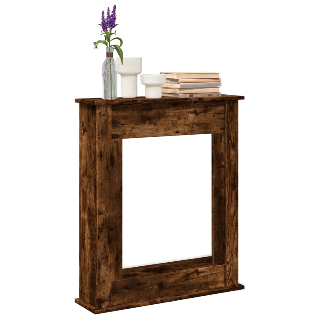 Fireplace Surround Smoked Oak 75x20x87,5 cm Engineered Wood